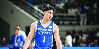 Kieffer Alas delivers in the clutch as Ateneo de Manila University rallies from a 17-point deficit to defeat National University, 87-76, in the UAAP Season 89 men’s basketball tournament. UAAP
