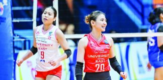 The University of the East Lady Warriors celebrate their bronze-medal finish in the 2026 V-League Collegiate Challenge after sweeping Arellano University in the battle for third place. V-LEAGUE