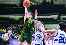 FEU, Ateneo boost final four bids with crucial UAAP wins Far Eastern University Tamaraws’ Janrey Pasaol attempts a one-handed shot against Adamson University during their UAAP Season 89 men’s basketball encounter at the Smart Araneta Coliseum. FEU snapped a three-game losing streak with a 73-66 victory to bolster its Final Four aspirations. UAAP