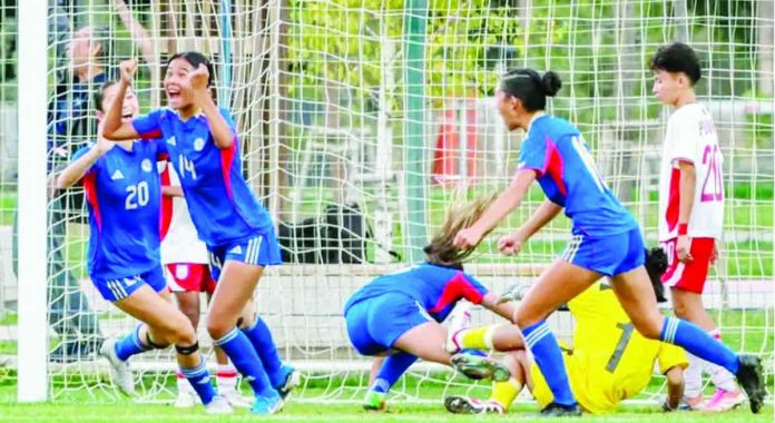 sports_Filipinas_copy_compressed_resized The Philippine Under-17 women’s football team celebrates its third consecutive qualification for the AFC U17 Women’s Asian Cup after completing a perfect Group H campaign with a 3-0 victory over Bangladesh in Uzbekistan. CONTRIBUTED PHOTO