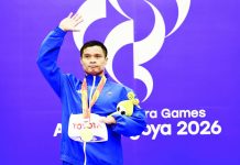 GOLDEN TRIUMPH. Filipino para swimming star Ernie Gawilan captures the Philippines’ first gold medal at the 5th Asian Para Games in Japan after dominating the men’s 400-meter freestyle S7 event. His winning performance also earned him a berth in the 2028 Los Angeles Paralympics. PSC-PPC MEDIA