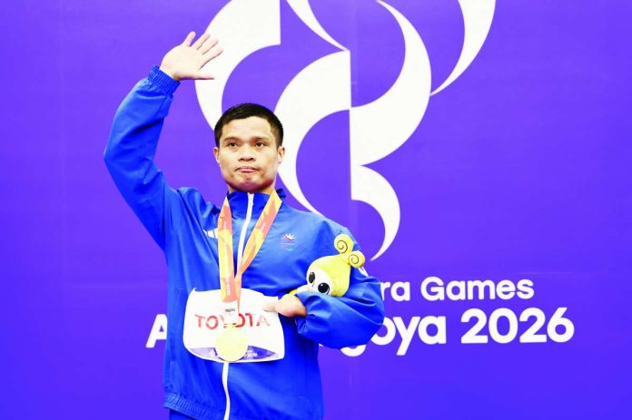 sports_Gawilan.JPG_resized GOLDEN TRIUMPH. Filipino para swimming star Ernie Gawilan captures the Philippines’ first gold medal at the 5th Asian Para Games in Japan after dominating the men’s 400-meter freestyle S7 event. His winning performance also earned him a berth in the 2028 Los Angeles Paralympics. PSC-PPC MEDIA