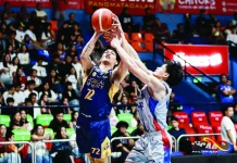 NCAA SEASON 102 | JRU erases 14-point deficit, stuns Arellano Jose Rizal University Heavy Bombers’ Chris Hubilla battles through the defense of the Arellano University Chiefs during their NCAA Season 102 men’s basketball encounter. NCAA