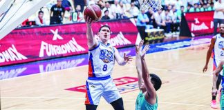 NLEX Road Warriors guard Robert Bolick Jr. soars for an inside conversion against the Phoenix Fuel Masters during their PBA Season 50 Governors’ Cup quarterfinal clash. PBA Photo