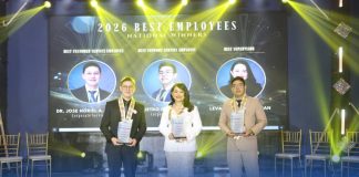 (From left) Dr. Jose Noriel A. Fabroa, Medical Specialist II of the Medical Operations Department; Levana M. Langgaman, Corporate Executive Officer II of the Branch Accounting Department; and Jetro O. Taniegra, Human Resource Specialist of the Performance Management and Employee Relations Department